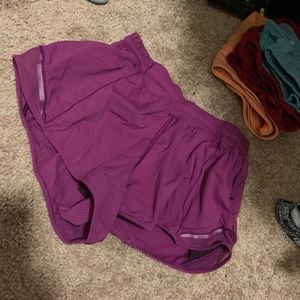 Purple lululemon shorts